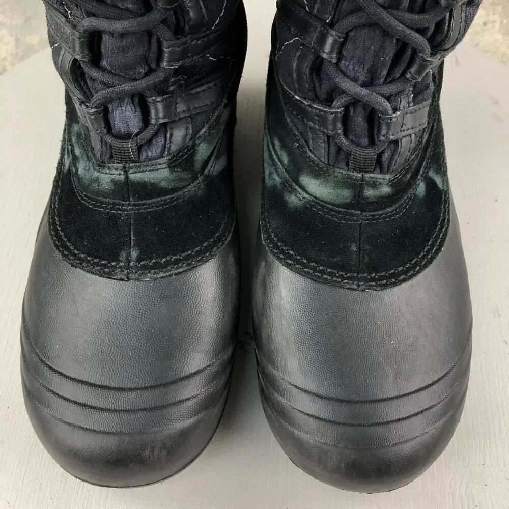 Columbia Women's Size 7.5 Sierra Summette Black Leather Faux Fur Winter Boots